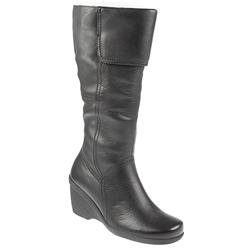 Hush Puppies Female HP10KATIYANAM Leather Upper Textile Lining Casual Boots in Black Leather
