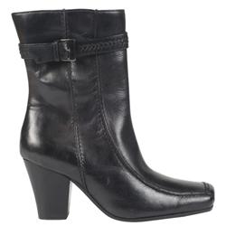 Female Swanky Leather Upper Textile Lining Comfort Ankle Boots in Black, Brown