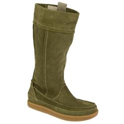Female Zulu Leather Upper Textile Lining Casual in OLIVE