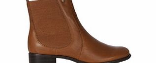 Hush Puppies Lana Chamber tan leather ankle boots
