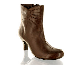Hush Puppies Leather Ankle Boot With Ruche Detail