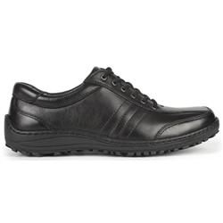 Hush Puppies Male Greenhill Leather Upper Textile/Leather Lining in Black, Brown Waxy, Dark Brown Grain