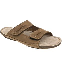 Male Hush Puppies Landing Waxy Leather Upper in Brown