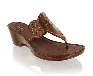 Toe Thong Sandal With Laser Cut Detail