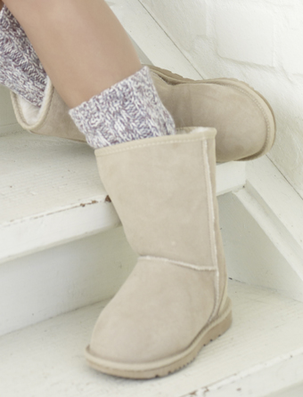 hush Short sheepskin boots