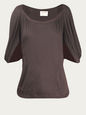 HUSSEIN CHALAYAN TOPS AUBERGINE L HC-S-HDP712A
