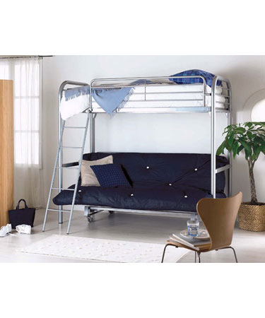 BUNK BED and wheeled Futon Sofa/Bed with mattress