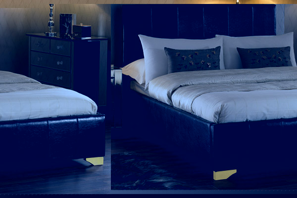 Como Faux Leather Bed Double 135cm