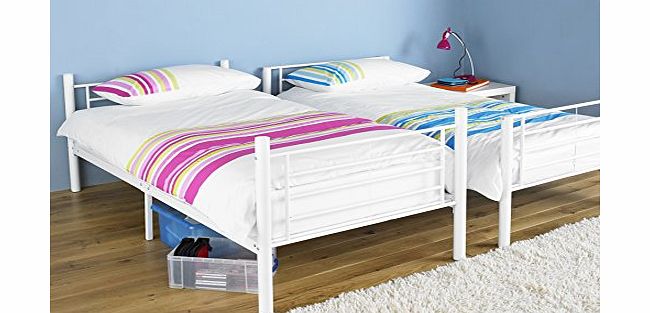 Hyder Living Seattle Bunk Bed Splits into Two Single Beds with Upgraded Matts, Pink