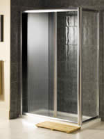 Hydrolux 1200 x 760mm Sliding Door Shower Enclosure Pack
