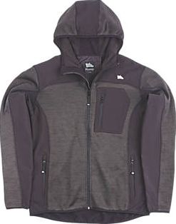 Hyena, 1228[^]3711H Canyon Softshell Knitted Hoodie Dark