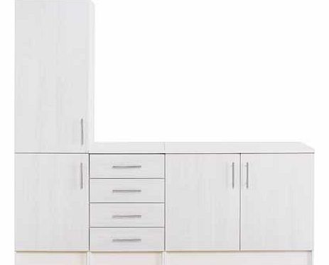 Athina 3 Piece Fitted Kitchen Unit Package - White