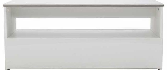 Hygena Aurora 1 Drawer Coffee Table - White Gloss