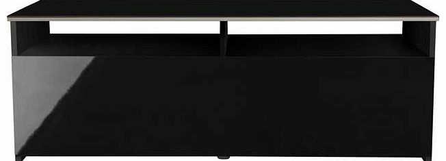 Hygena Aurora 1 Drawer TV Unit - Black Gloss