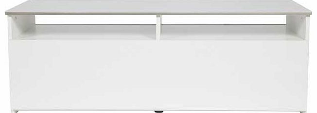 Hygena Aurora 1 Drawer TV Unit - White Gloss