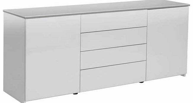 Hygena Aurora 2 Door 4 Drawer Sideboard - White