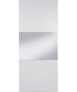 Hygena Chicago 1200mm Wardrobe Doors - White and Mirror
