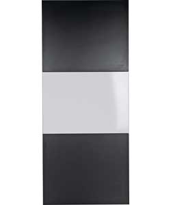 Hygena Chicago 1600mm Wardrobe Doors - Black and White