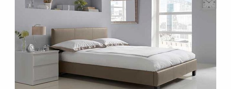 Hygena Constance Double Bed Frame - Latte