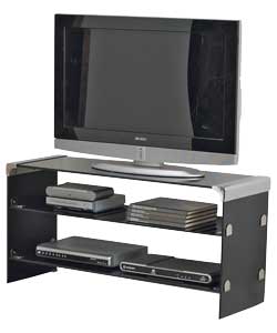 Hygena Contour Black Glass TV Unit