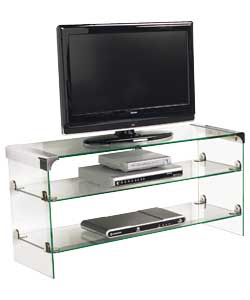 Hygena Contour Clear Glass TV Unit