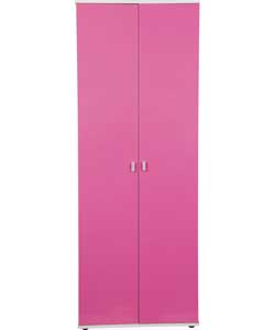 Hygena Double Wardrobe - Pink Gloss