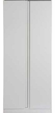 Hamlin High Gloss 2 Door Wardrobe - White