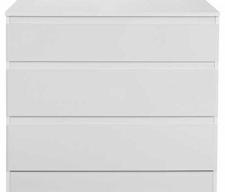 Hygena Hamlin High Gloss 3 Drawer Chest - White