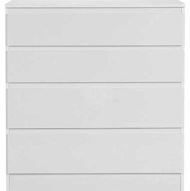 Hygena Hamlin High Gloss 4 Drawer Chest - White