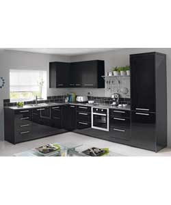 Hygena Imola 500mm Base Unit - Black Gloss