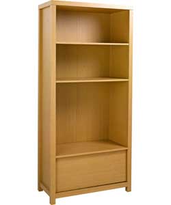 Hygena Linear Tall Office Bookcase - Oak Effect
