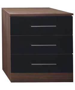 Hygena Madrid Assembled 3 Drawer Chest -Black