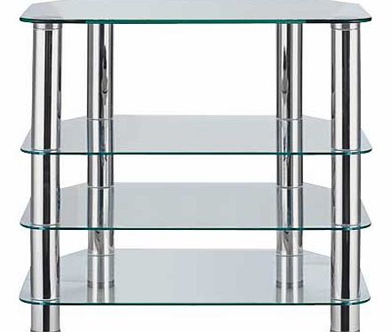 Hygena Matrix Small TV Unit - Clear Glass