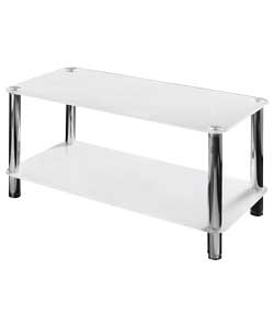Hygena Matrix White Glass Coffee Table
