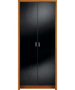 Hygena Misaki 2 Door Wardrobe - Black Gloss