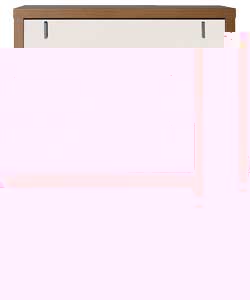 Misaki 5 Drawer Chest - Cream Gloss & Oak