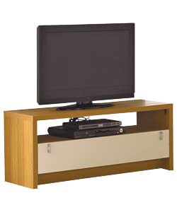 Hygena Misaki Oak and Cream High Gloss TV Unit
