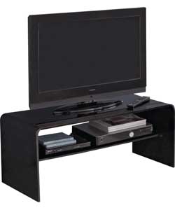 Hygena Mistral TV Unit - Black Acrylic Finish
