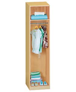 Modular 1 Door Wardrobe - Oak Panelled