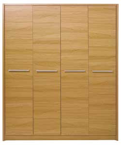 Hygena Ontario 4 Door Wardrobe - Oak