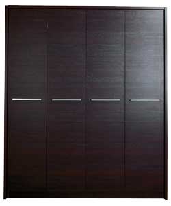 Hygena Ontario 4 Door Wardrobe - Walnut