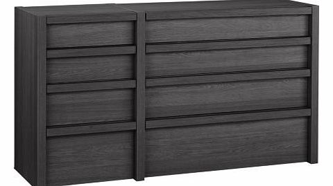 Hygena San Diego 4 4 Drawer Chest - Black Effect