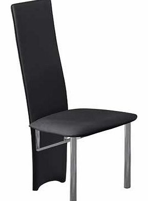 Hygena Savannah Black Pair of Dining Chairs