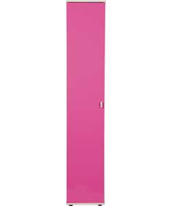 Hygena Single Wardrobe - Pink Gloss