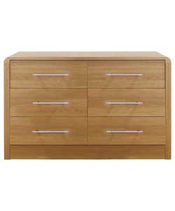 Hygena Strand Assembled 6 Drawer Chest - Oak
