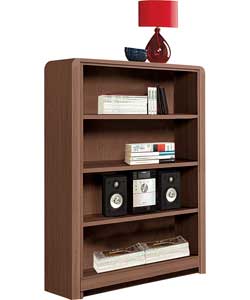 Hygena Strand Short Bookcase - Walnut Effect