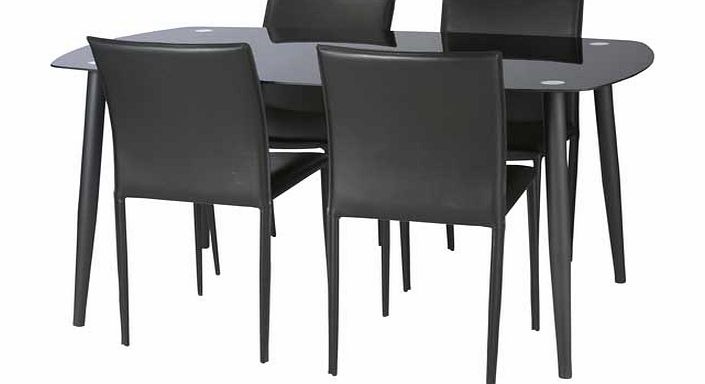 Hygena Vespa Dining Table and 4 Chairs