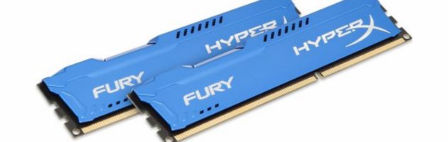 HyperX FURY Series 8GB (2x 4GB) DDR3 1600MHz CL10 DIMM Memory Module Kit - Blue