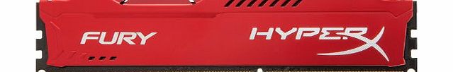 HyperX FURY Series 8GB DDR3 1866MHz CL10 DIMM Memory Module - Red