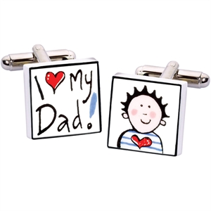 I Love My Dad Cufflinks (Boy)